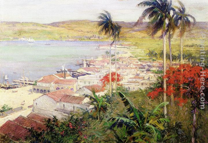 Havana Harbor painting - Willard Leroy Metcalf Havana Harbor art painting